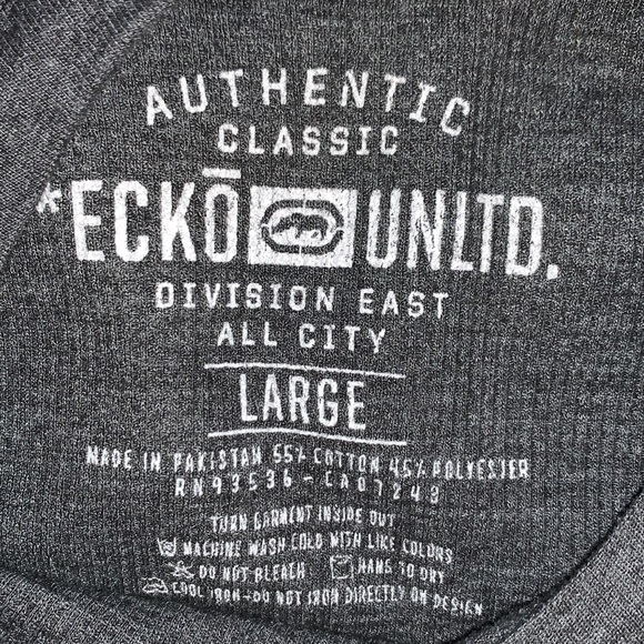 Ecko Unltd Men’s Gray Thermal Graphic Tee - Picture 2 of 2